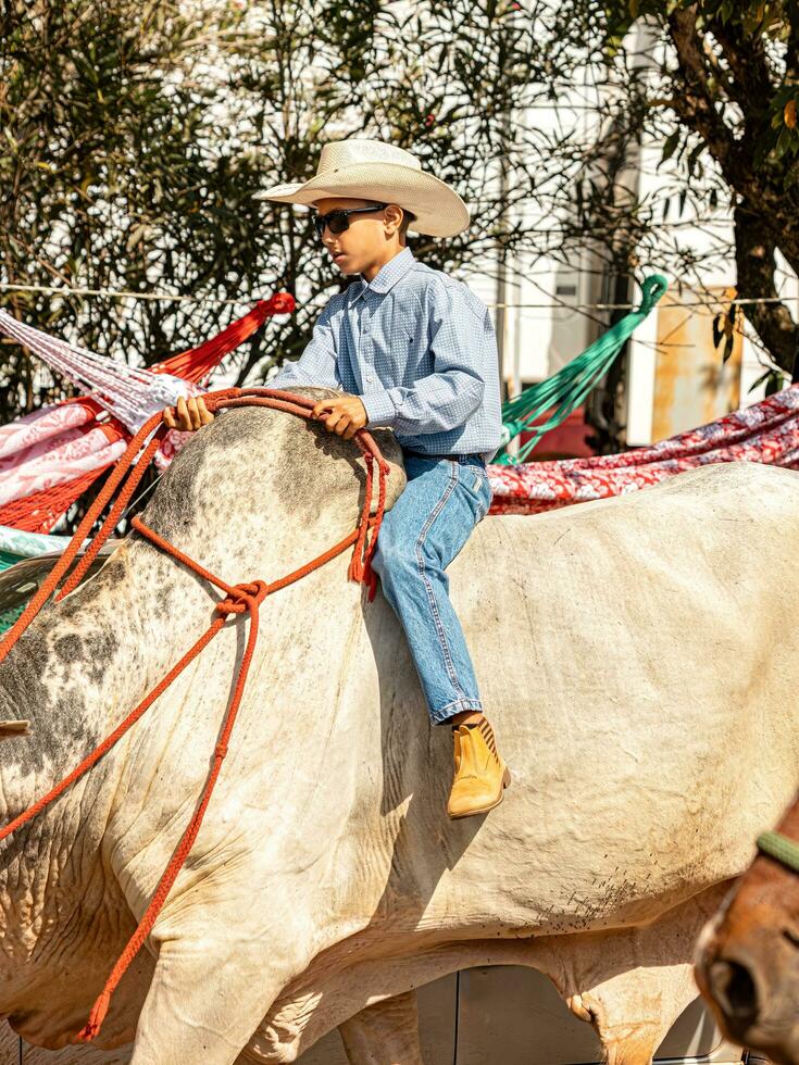 Apore, Goias, Brazil - 05 07 2023 Horseback riding event open to the public photo