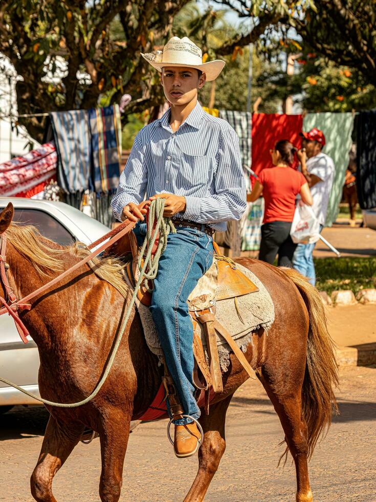 Apore, Goias, Brazil - 05 07 2023 Horseback riding event open to the public photo