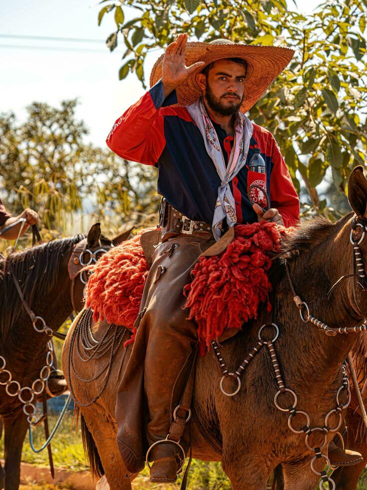Apore, Goias, Brazil - 05 07 2023 Horseback riding event open to the public photo