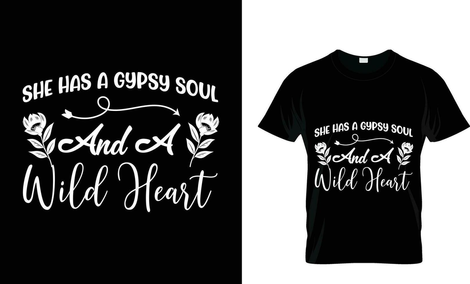 she has a gypsy soul and a wild heart,native american poster, t-shirt design vector