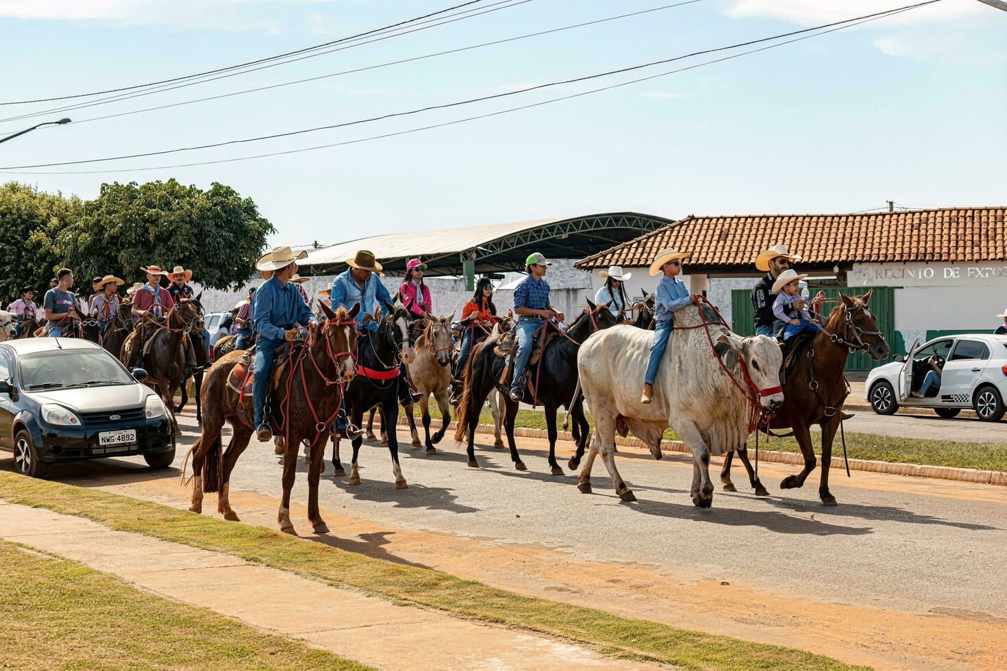 aporo, goiás, Brasil - 05 07 2023 lado de caballo montando evento abierto a el público foto