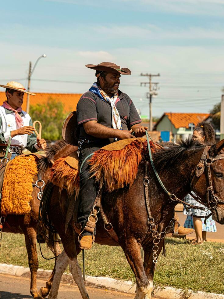 Apore, Goias, Brazil - 05 07 2023 Horseback riding event open to the public photo