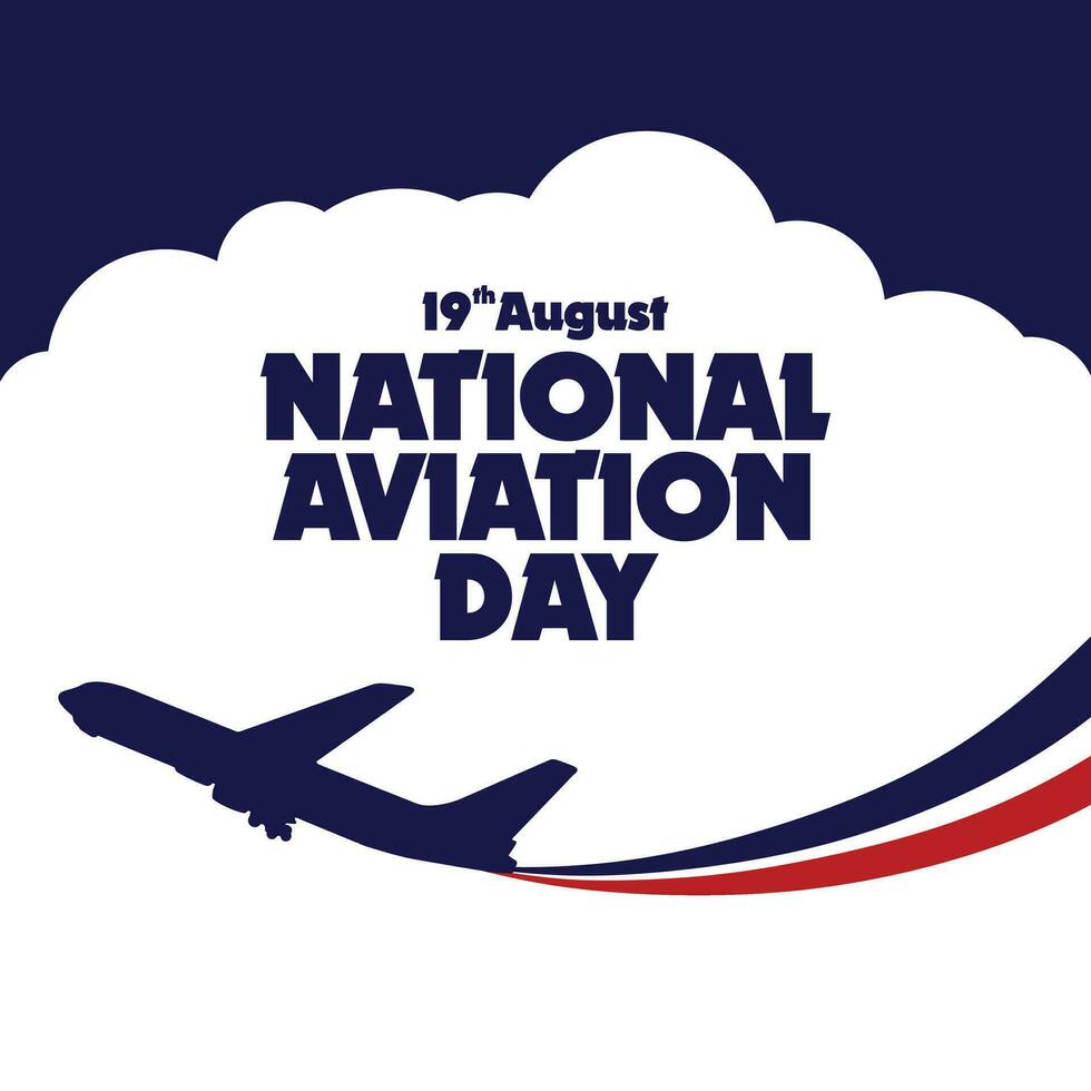 Happy National Aviation Day vector