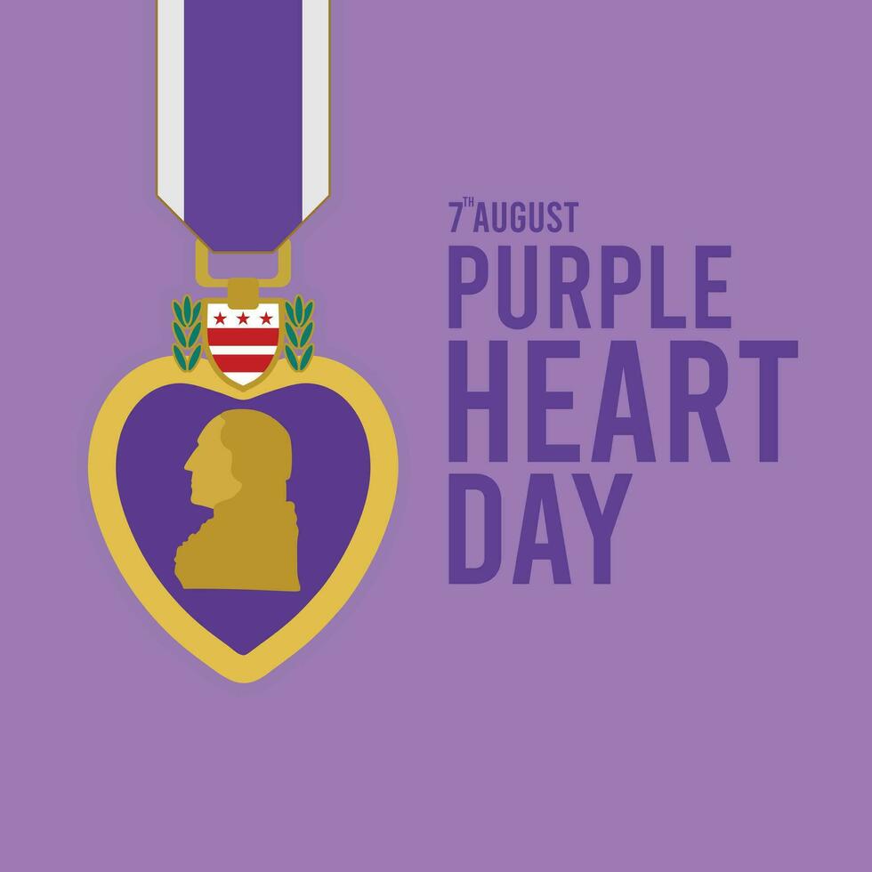 Happy Purple heart day vector