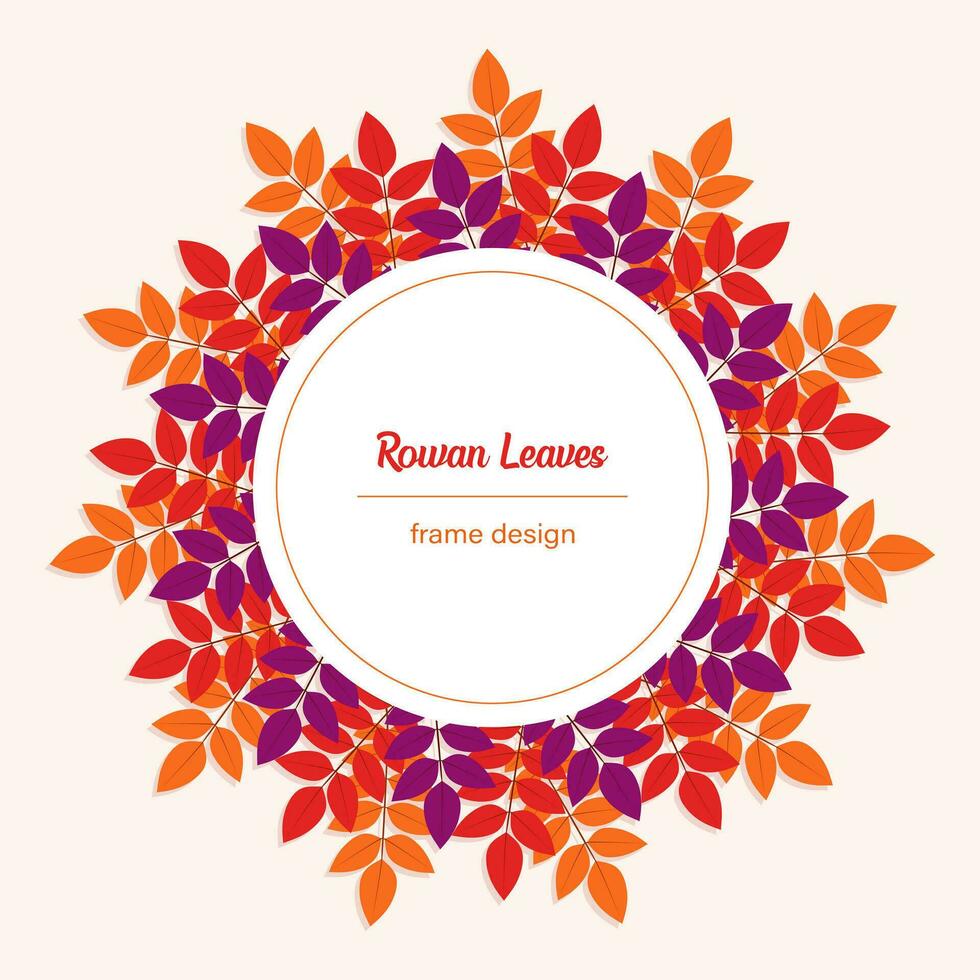 Rowan frame design template vector