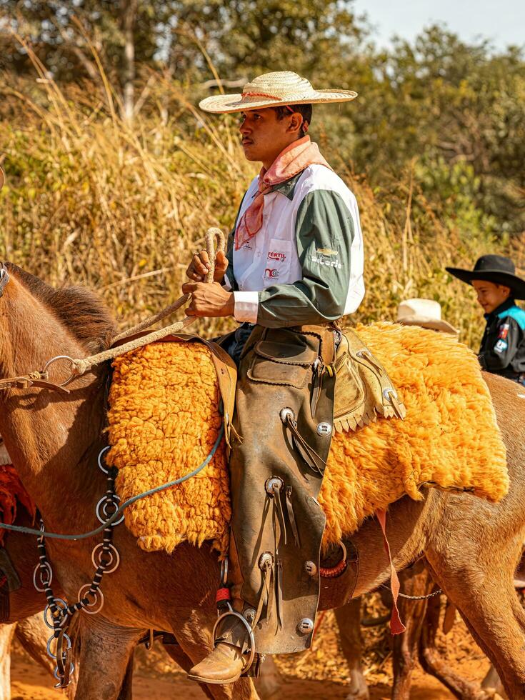 Apore, Goias, Brazil - 05 07 2023 Horseback riding event open to the public photo