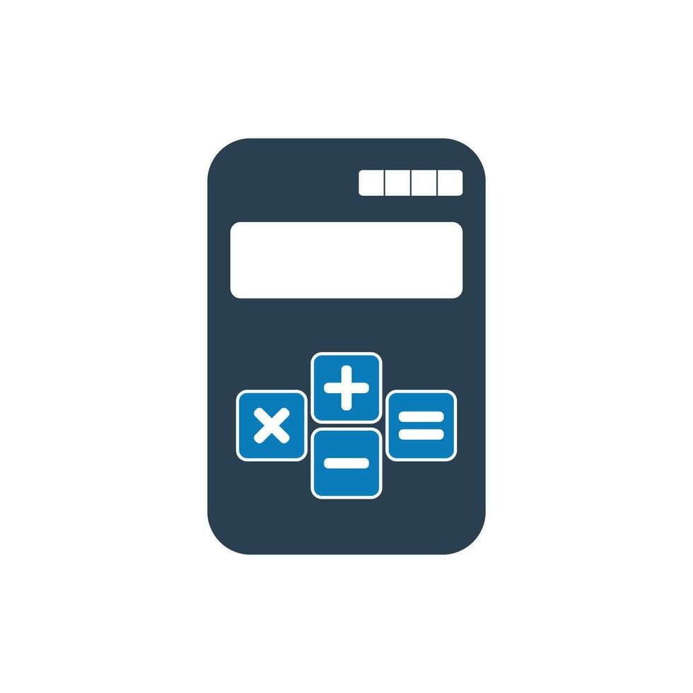Digital Calculator Icon. Editable Vector EPS Symbol Illustration.