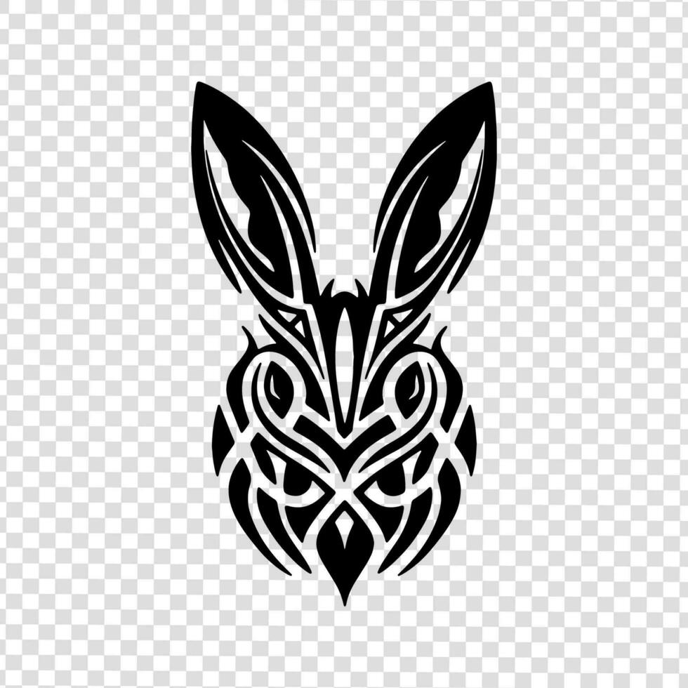 head logo animal, minimalized, vector, black and white, white background vector