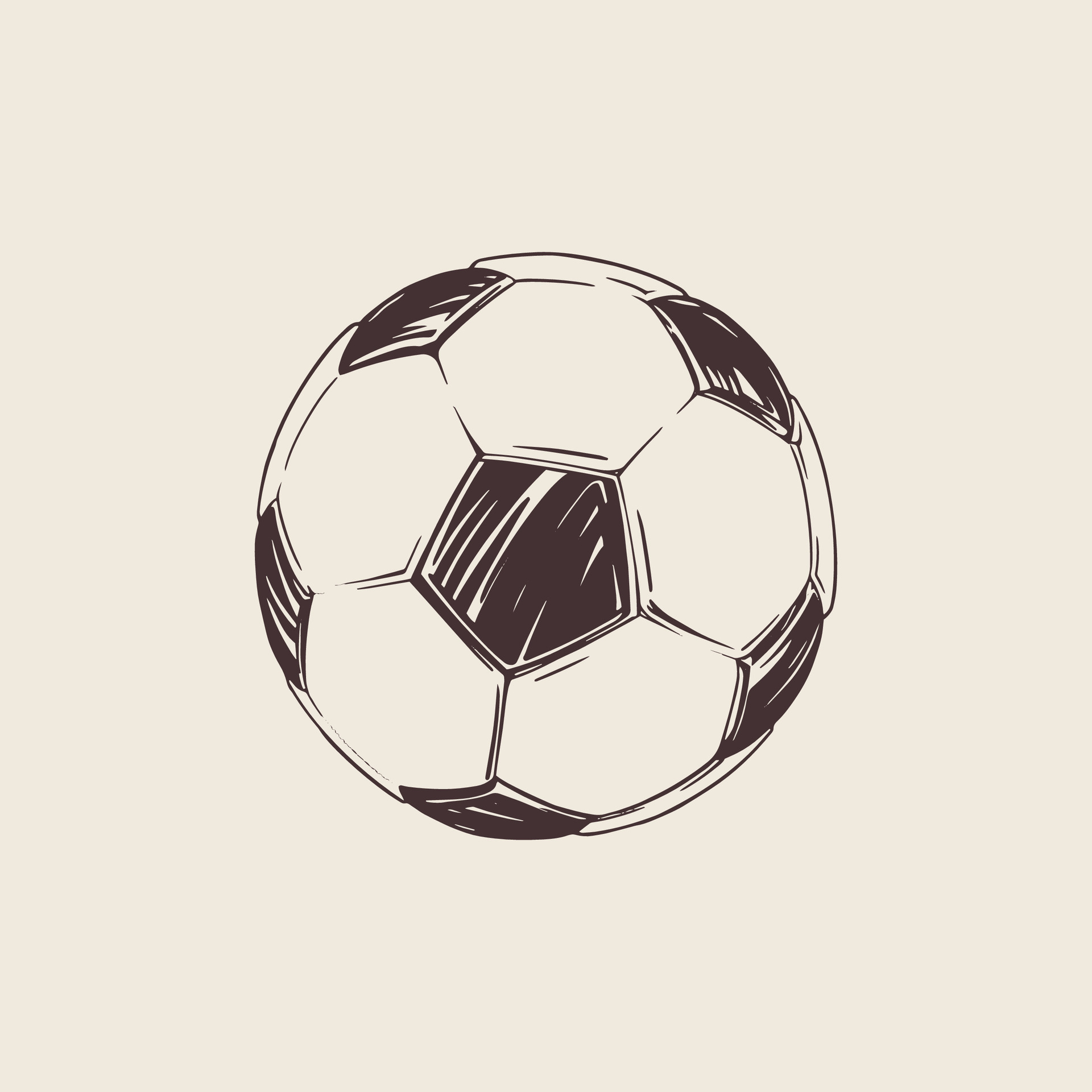 Drawn soccer ball cheap