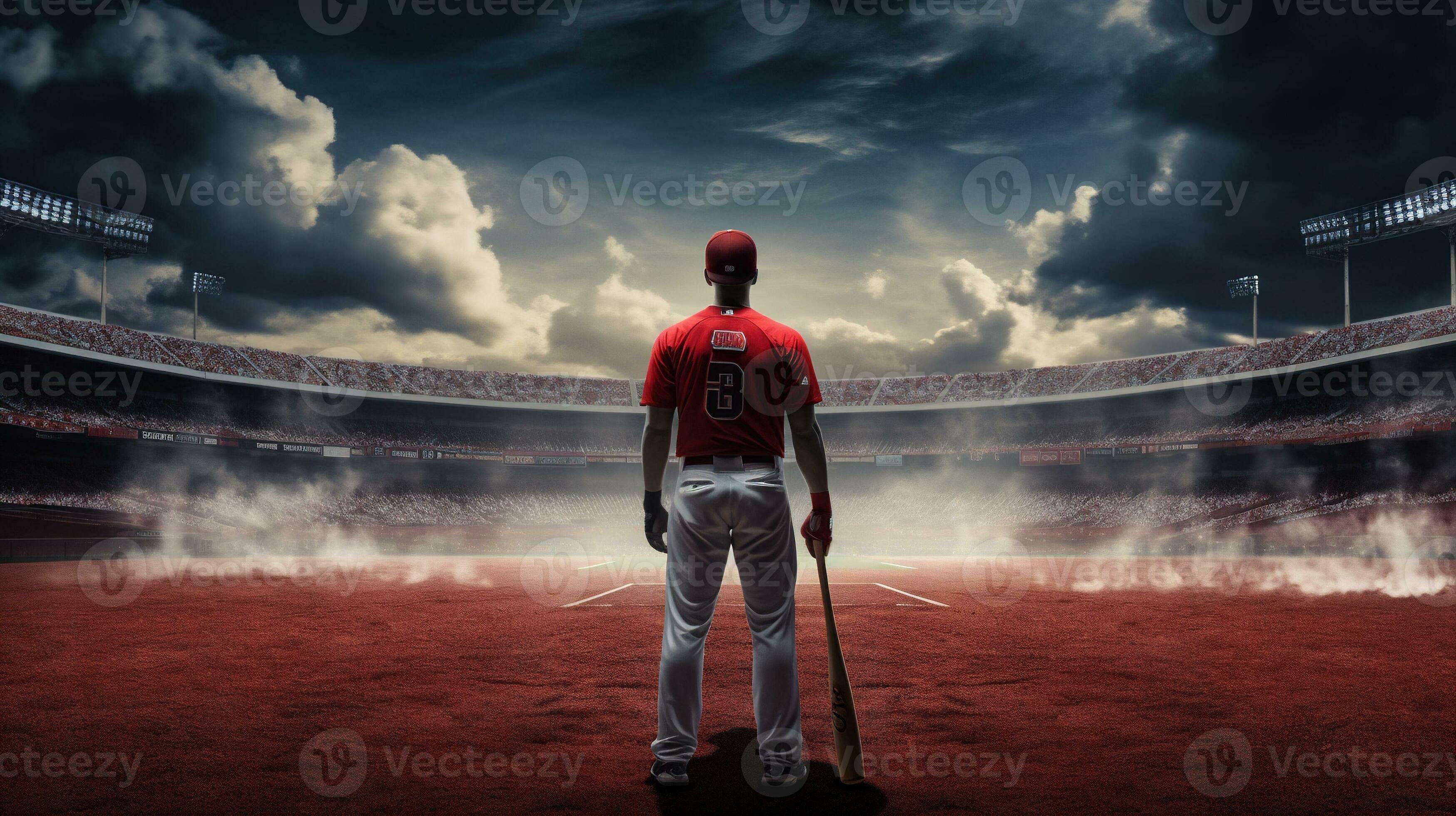 Premium AI Image  Swing for the Fences A Baseball Player Ready to Knock it Out  of the Park with GenerativeAI