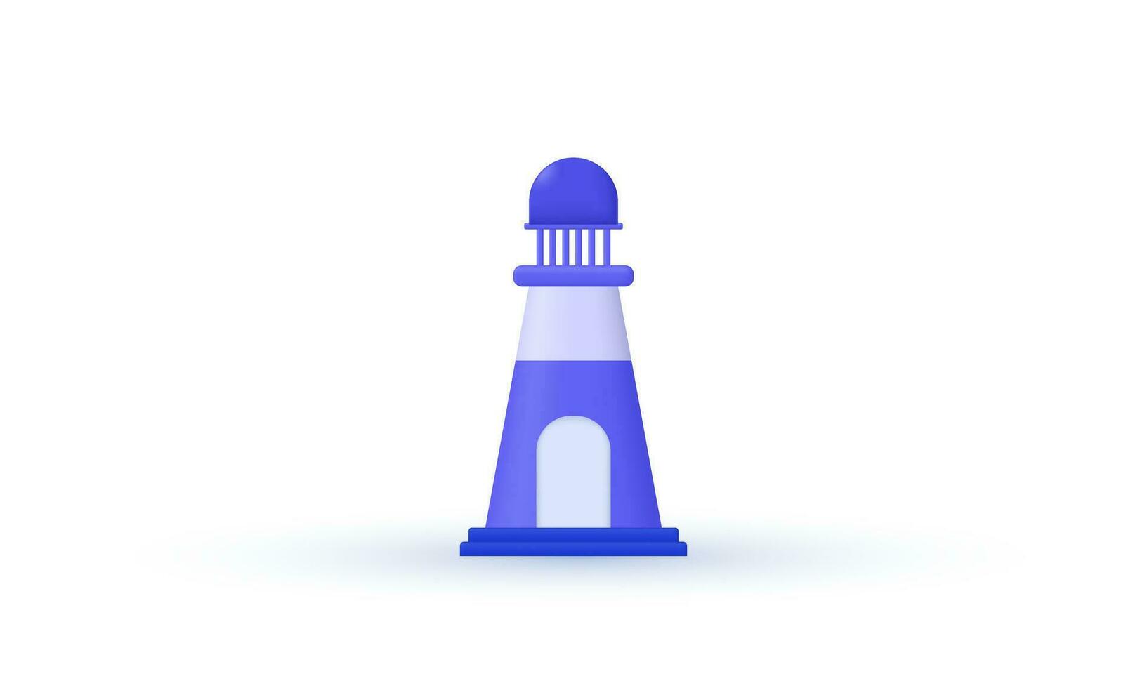 unique vector 3d lighthouse modern icon trendy symbols isolated on background