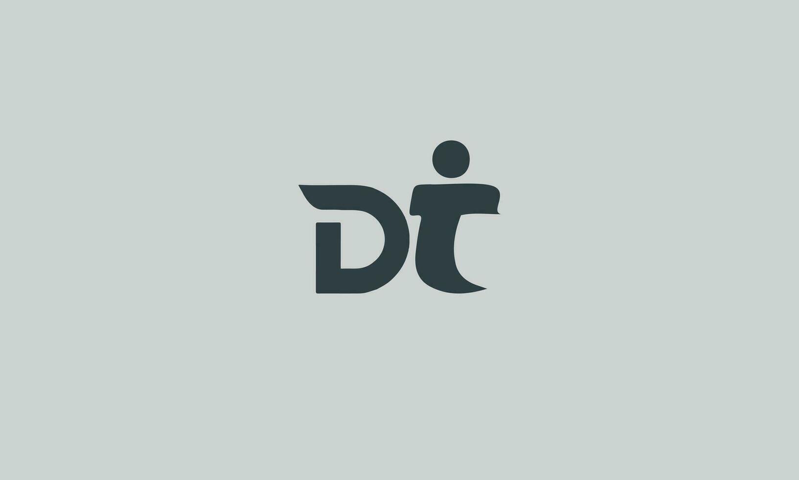 Alphabet letters Initials Monogram logo TD, DT, T and D vector