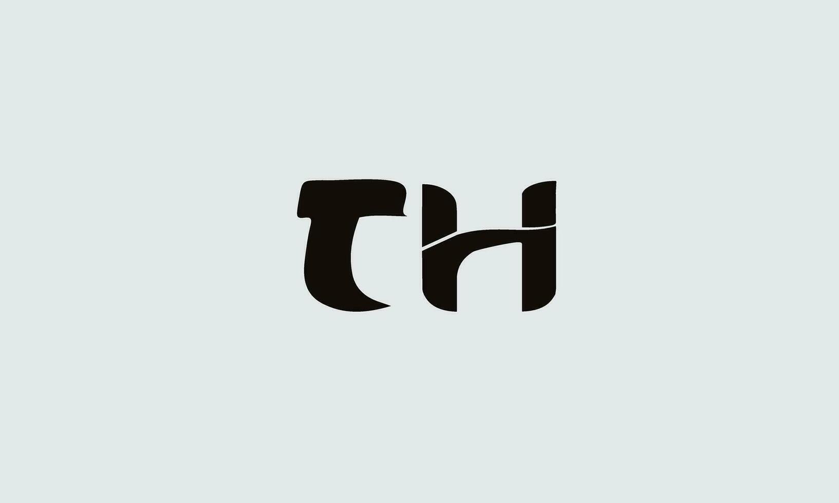 t h th inicial logo modelo vector