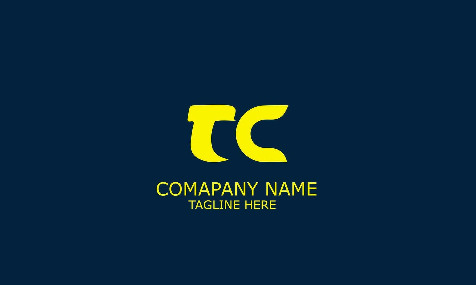 CT or TC Letter Initial Logo Design, Vector Template