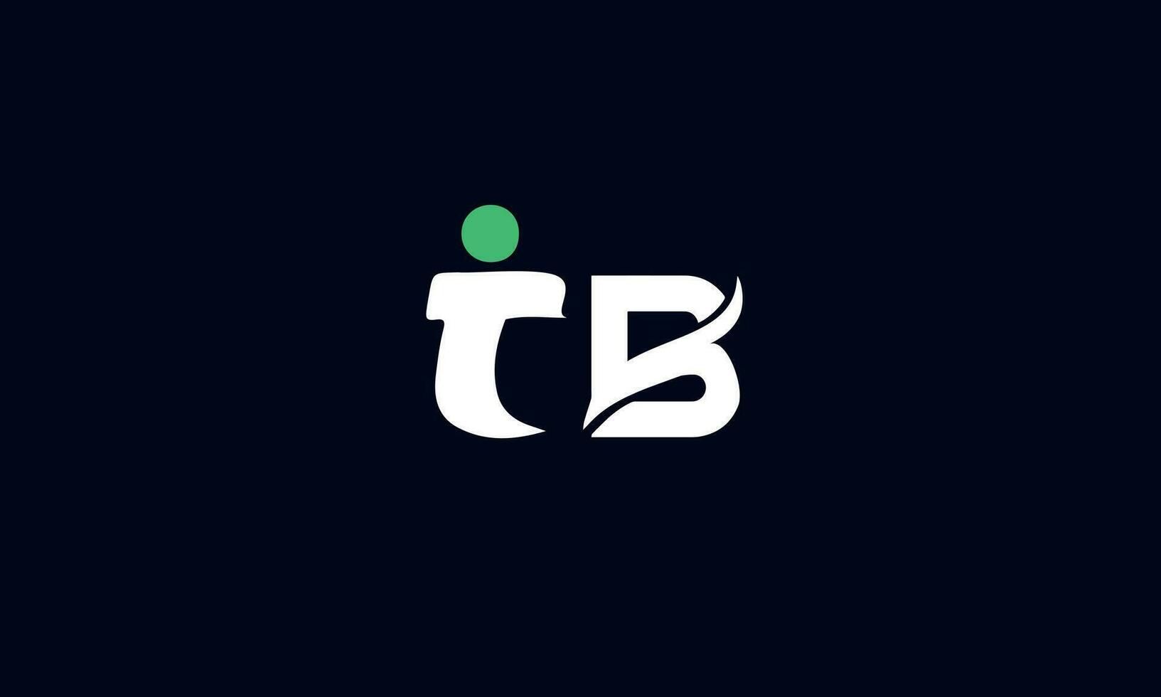 BT or TB and B or T Letter Initial Logo Design, Vector Template