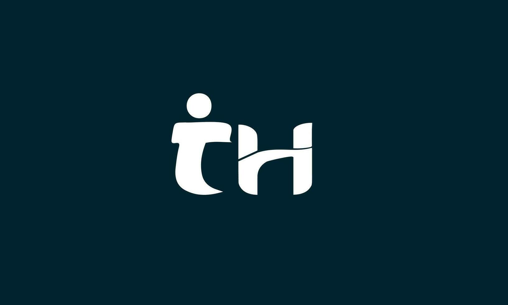 t h th inicial logo modelo vector
