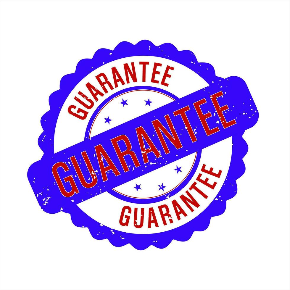Guarantee Stamp Colorful Grungy Seal Isolated Vector