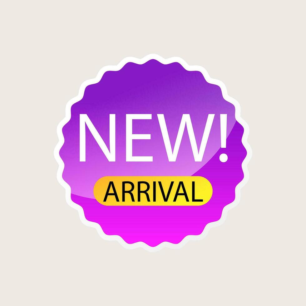 New Arrival Badge Colorful Emblem Isolated Vector