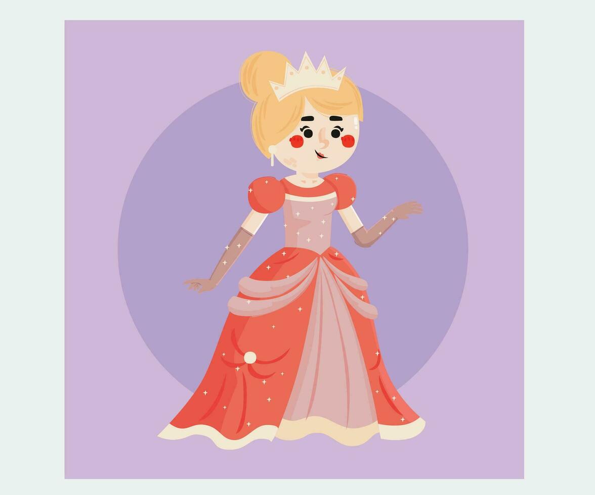 hermosa princesa concepto ilustración vector