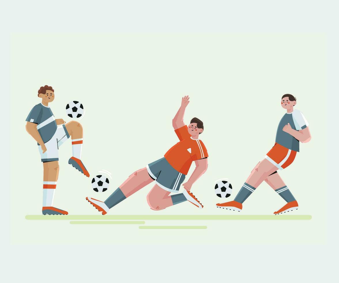 Football Players Collection vector