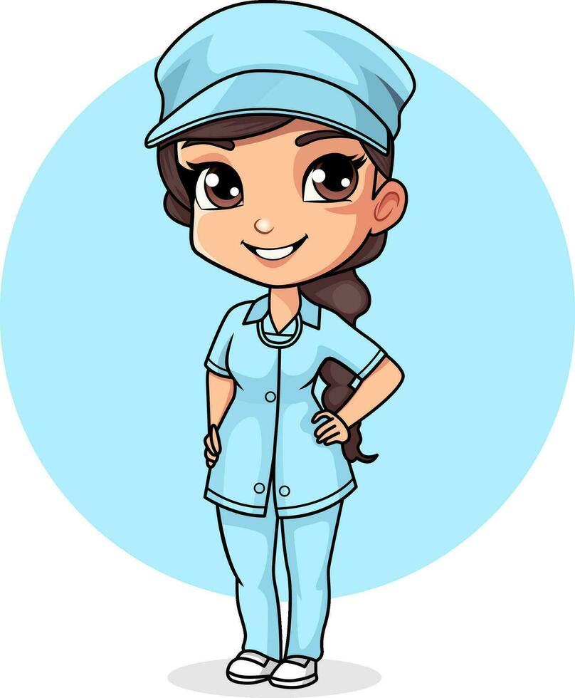 Illustration of a nurse character vector