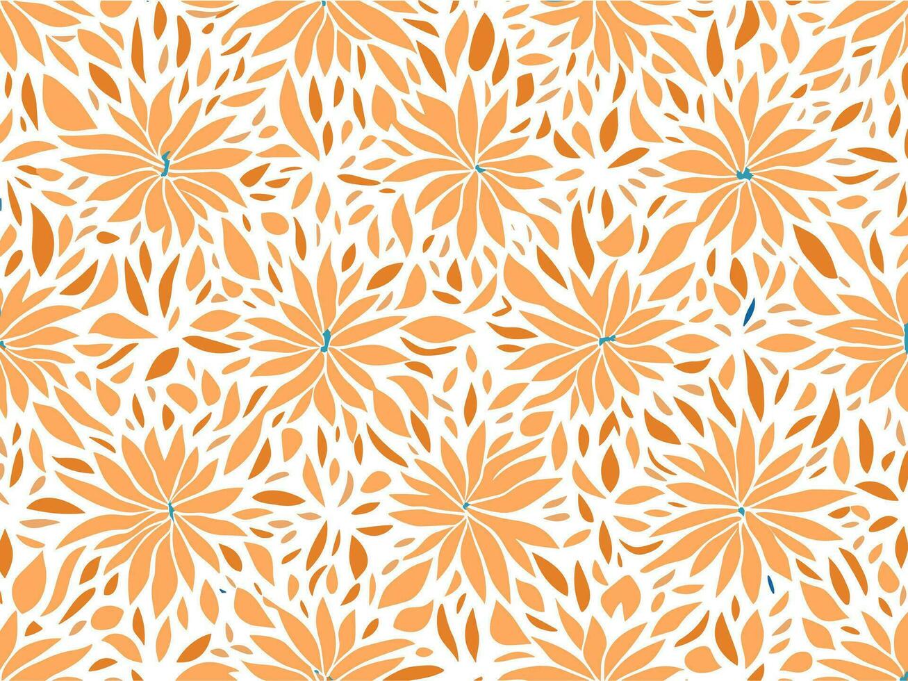 Seamless floral pattern with flowers and leaves. Vector illustration