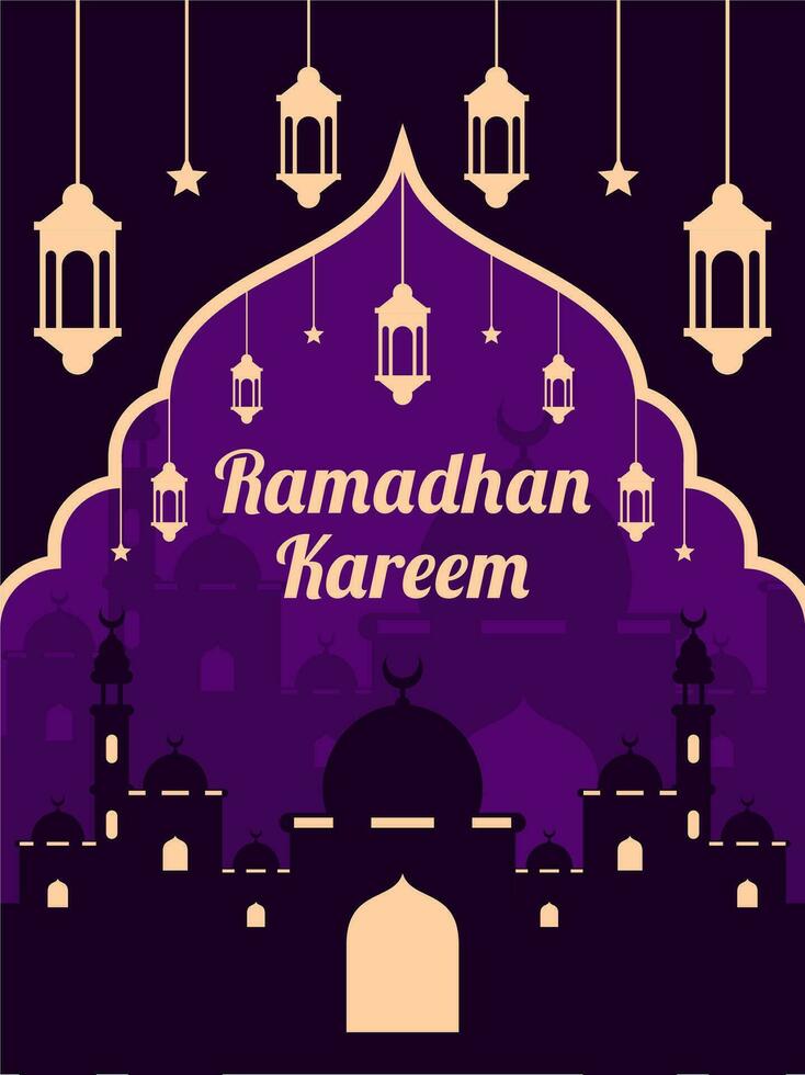 mosque template design vector background