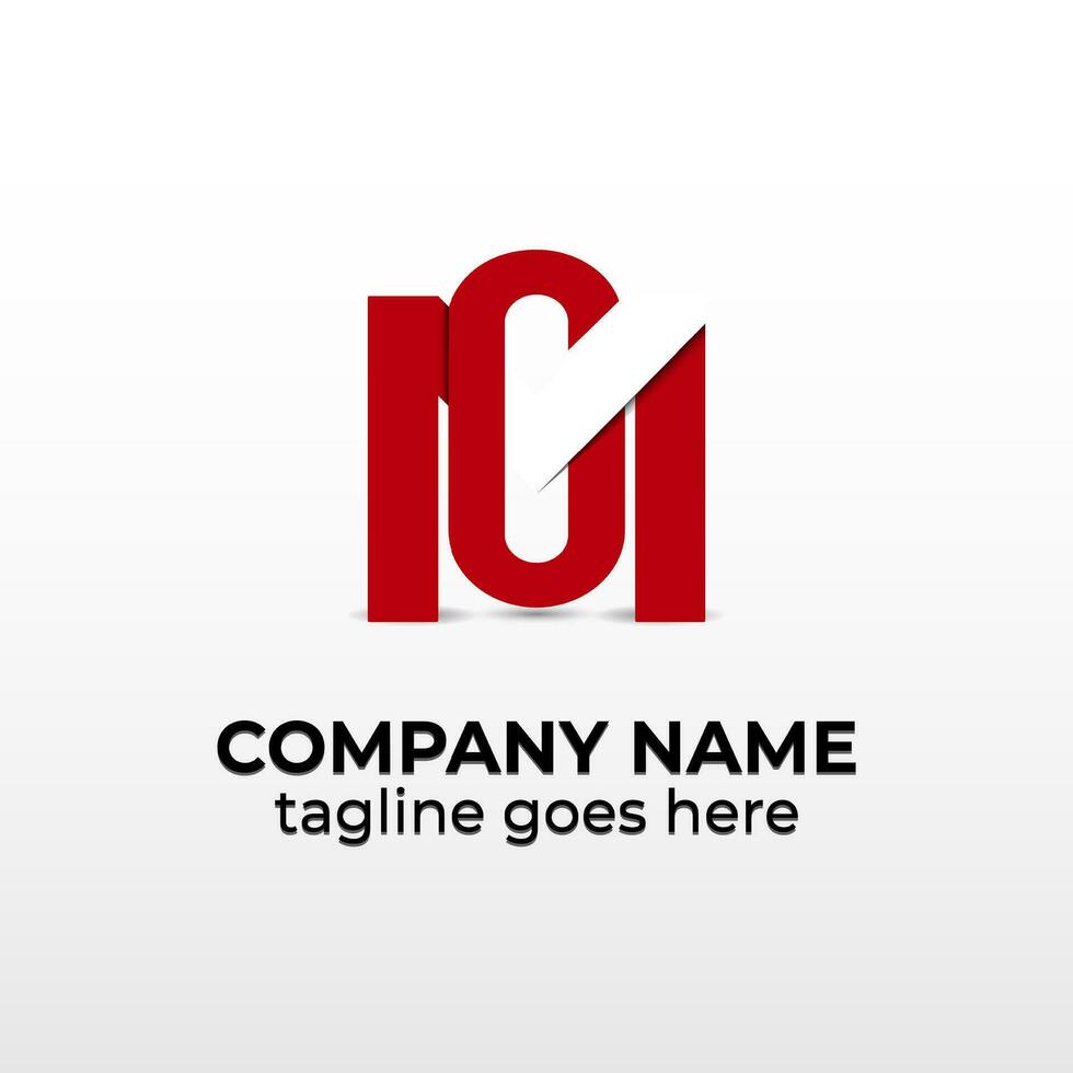 initial mo and checklist logo vector