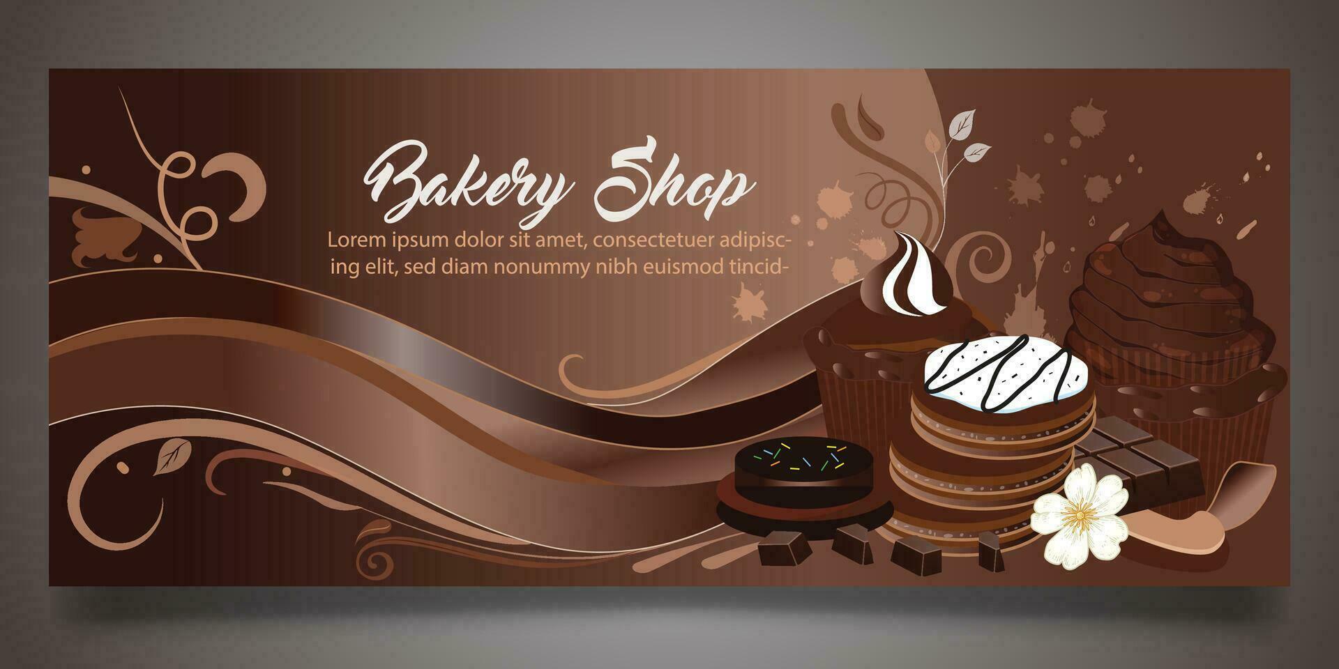 Bakery shop banner Design vector