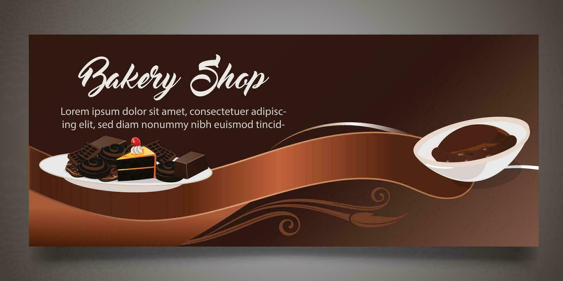 Bakery shop banner Design vector