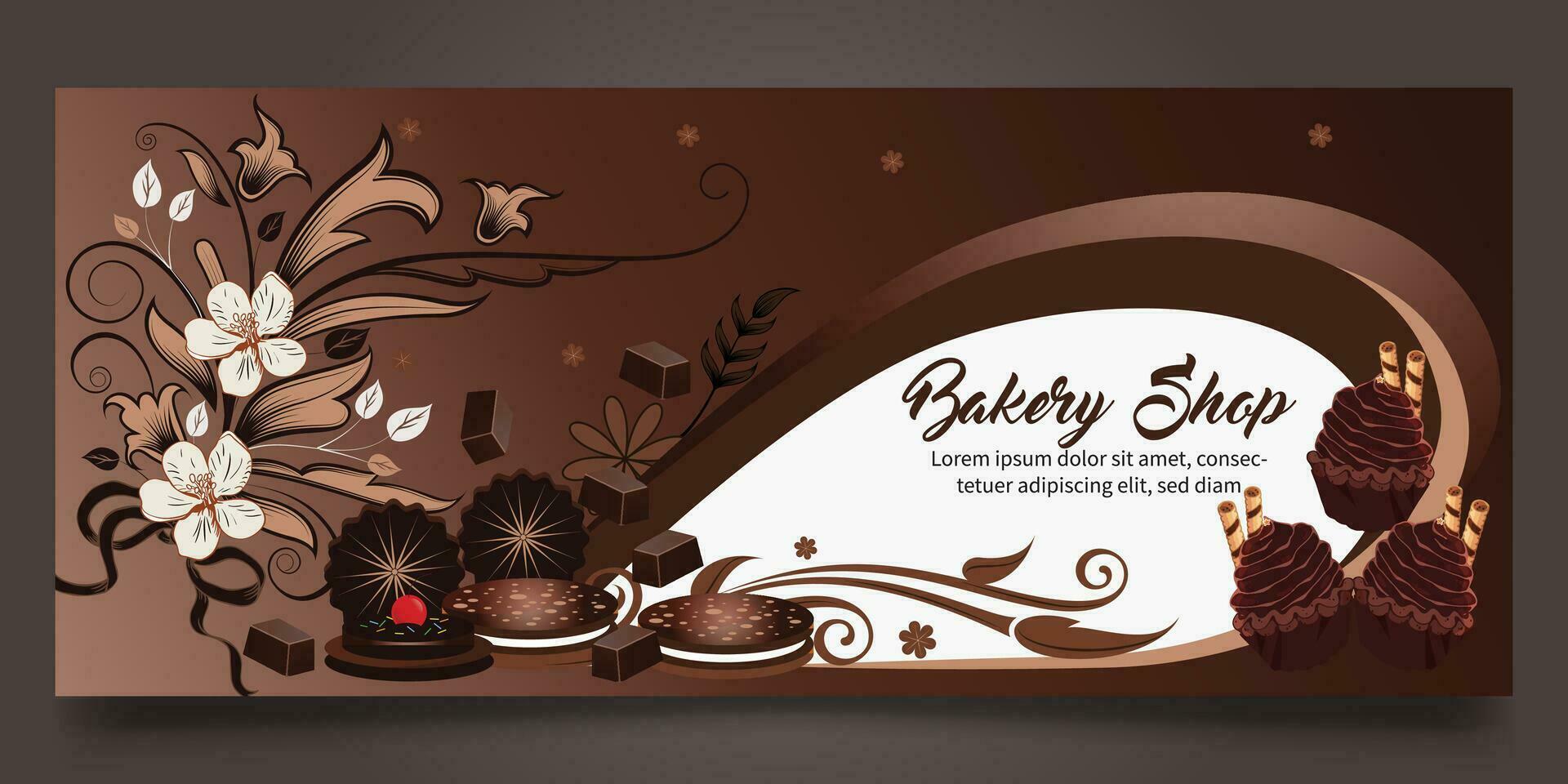 Bakery shop banner Design vector