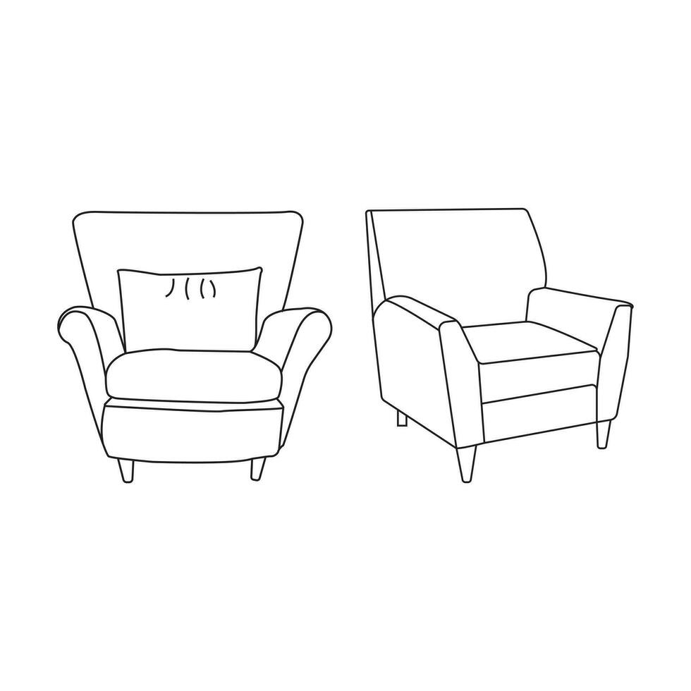 sofá aislado línea conjunto icono. vector ilustración sofá en blanco antecedentes . mueble línea conjunto icono.sofás, mueble piezas plano vector ilustraciones conjunto