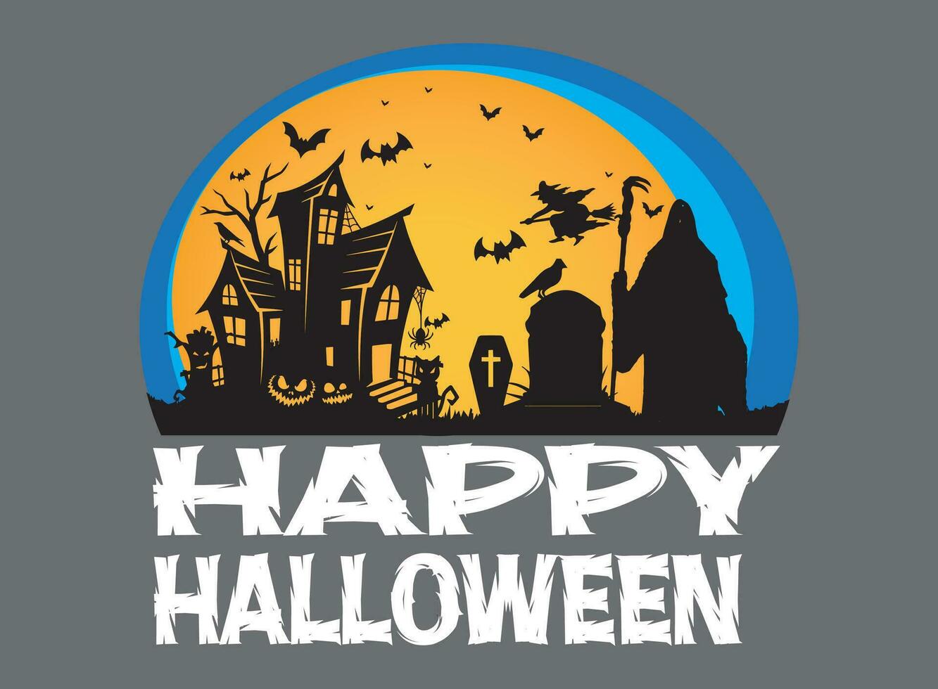 Halloween Celebrations T-Shirt Design vector