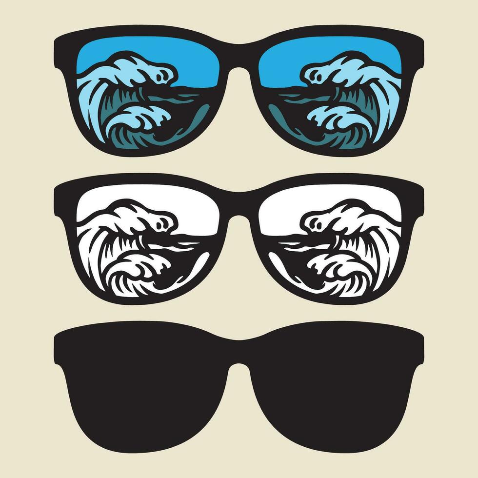 Summer sunglasses vector art