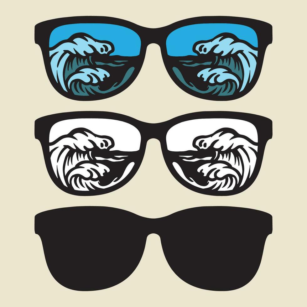 Summer sunglasses vector art