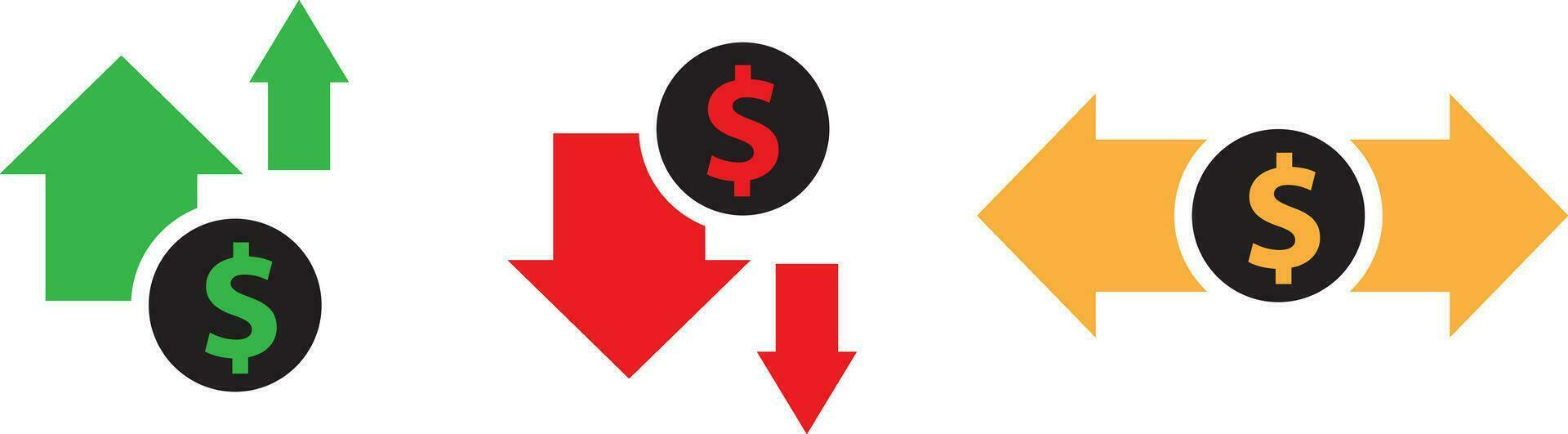 Up arrows with percent sign. Growth of shares, shop, rise in price, trade, stock exchange, currency, money, spending. vector
