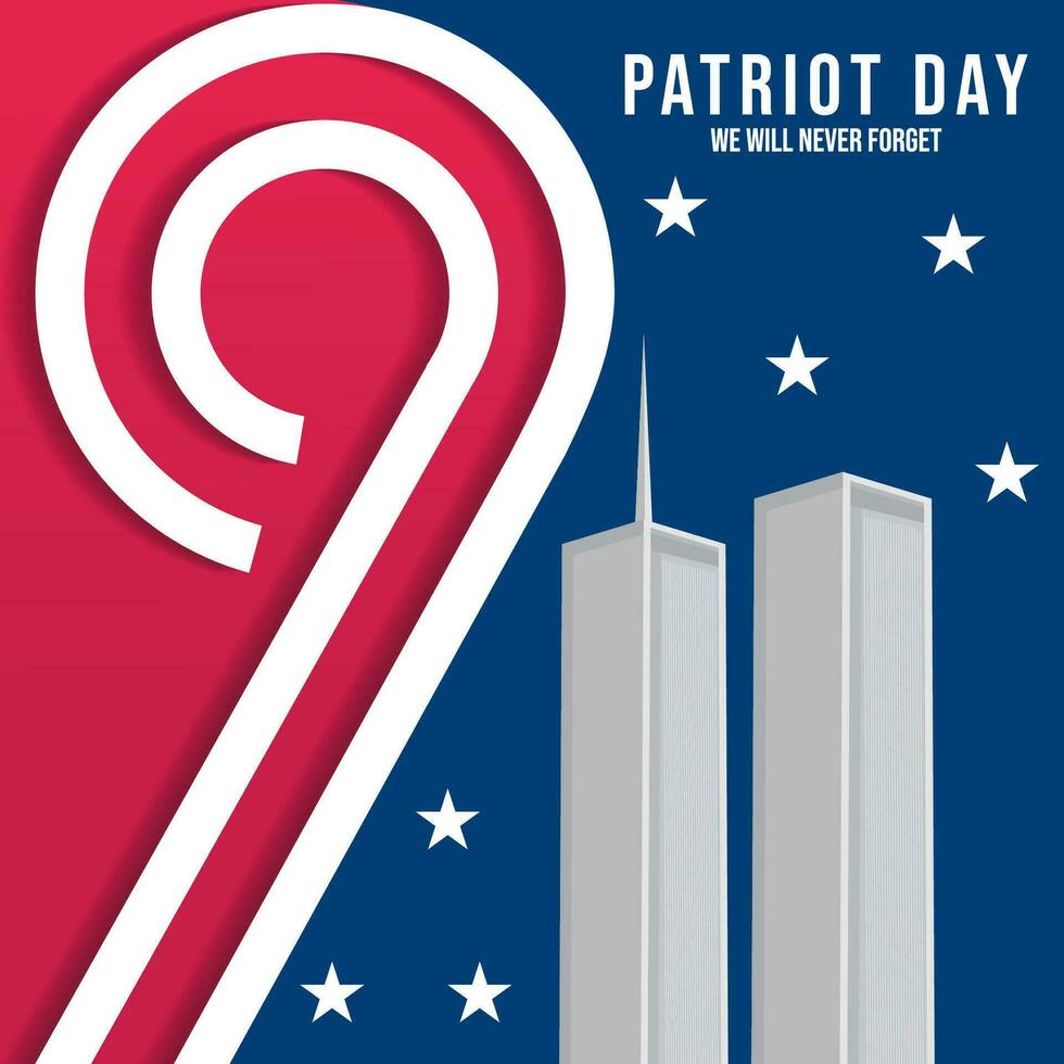 patriot day 11th september vector illustration design