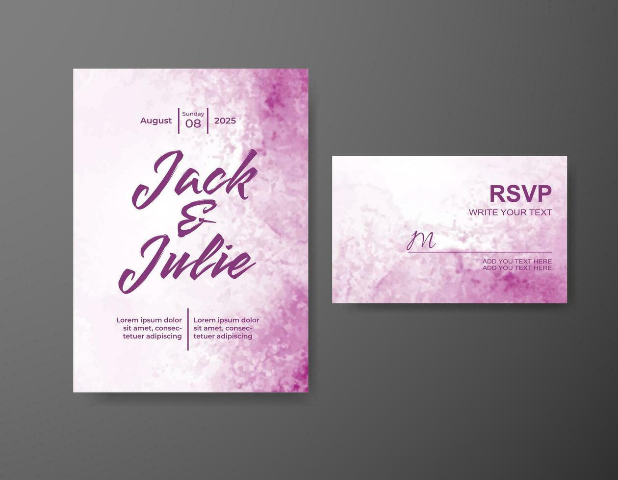 Save the date with watercolor background. Design for your invitation. vector