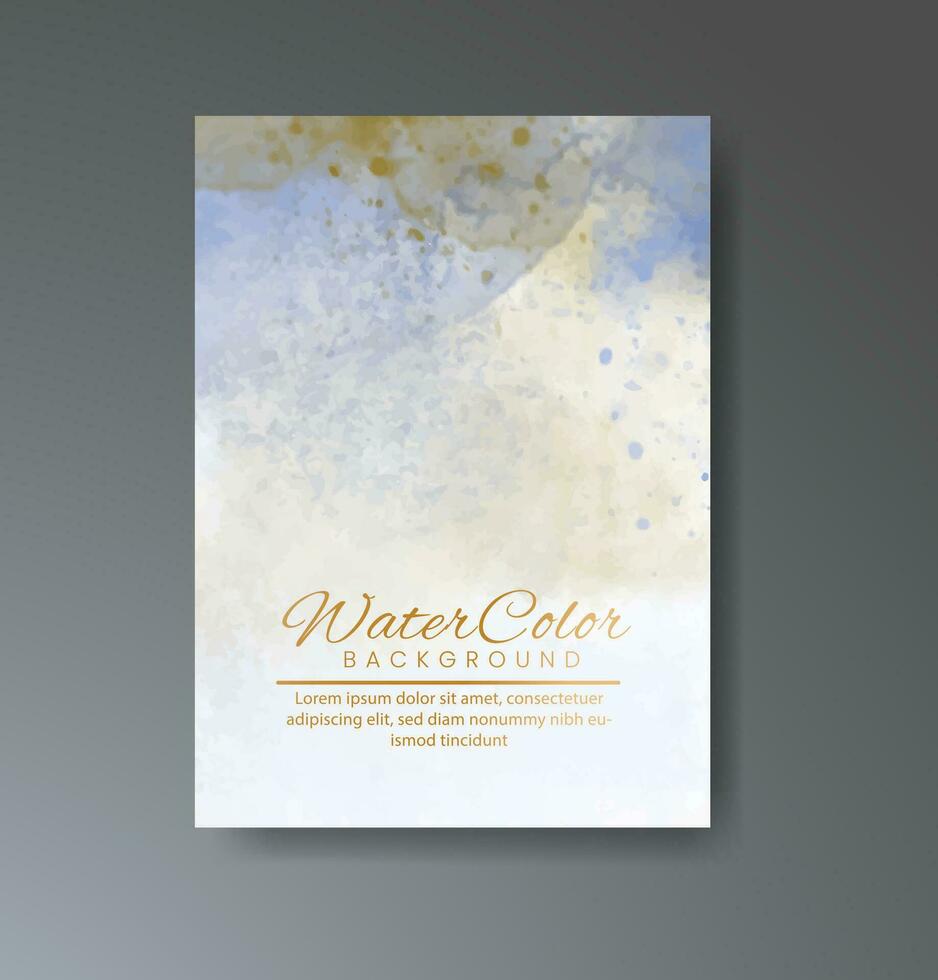 Cover template with watercolor background. Design for your cover, date, postcard, banner, logo. vector