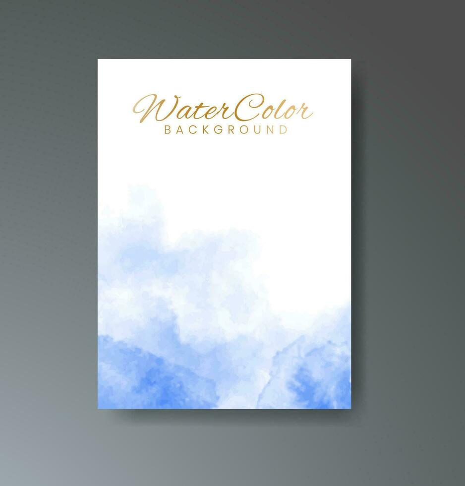 Cover template with watercolor background. Design for your cover, date, postcard, banner, logo. vector