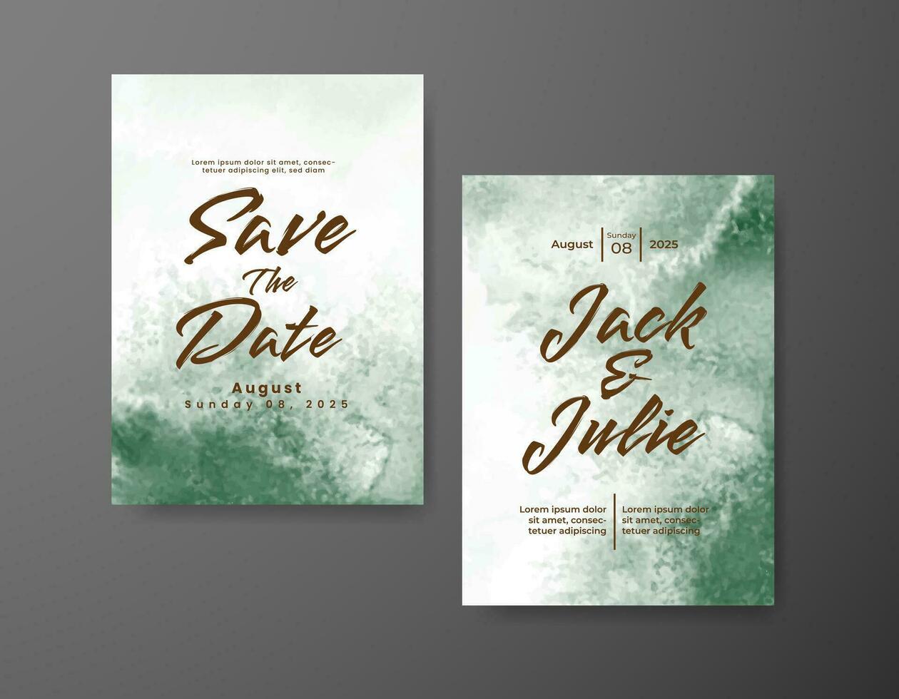 Save the date with watercolor background. Design for your invitation. vector