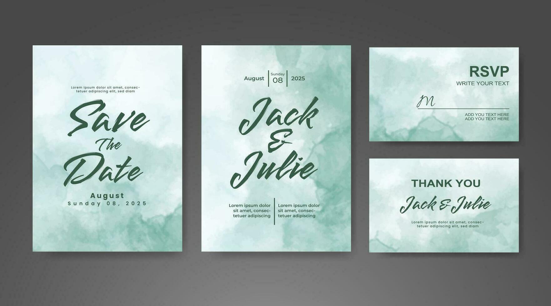 Save the date with watercolor background. Design for your invitation. vector