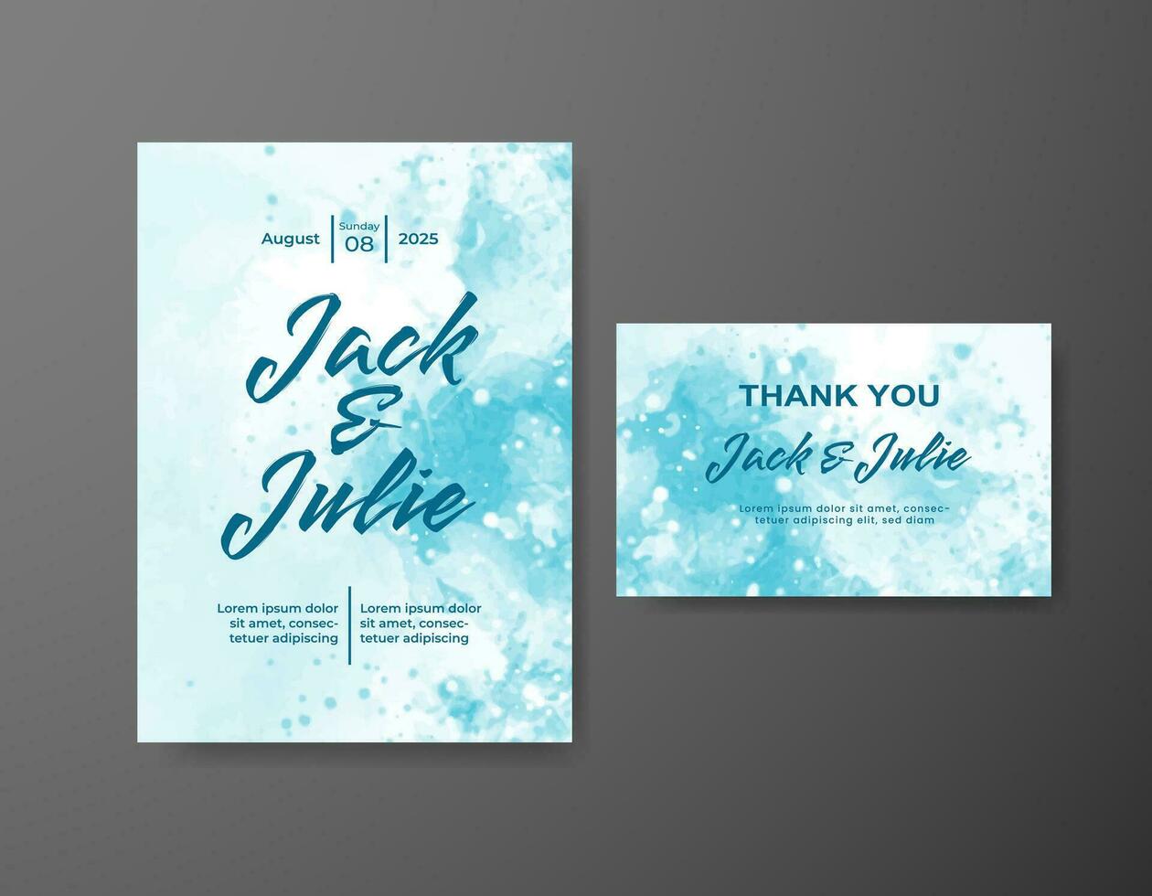 Save the date with watercolor background. Design for your invitation. vector