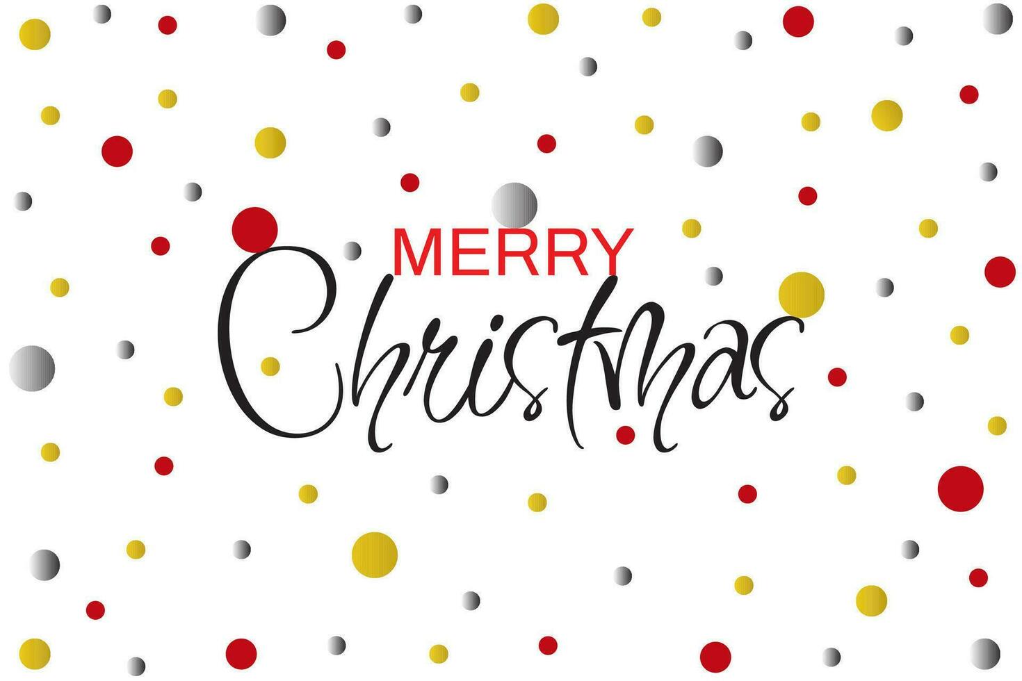 Merry Christmas, Calligraphic Hand Lettering Isolated On White Background. vector