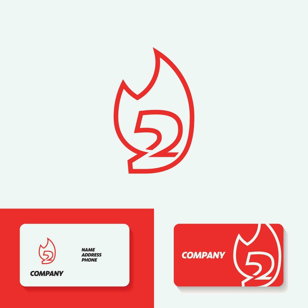 Fire Numeric Logo 2 vector