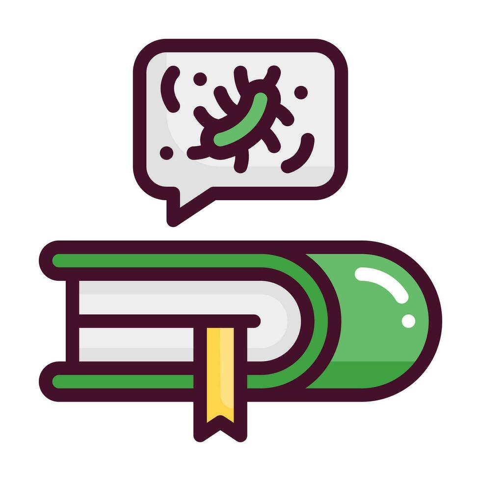 Biology education fill outline icon vector