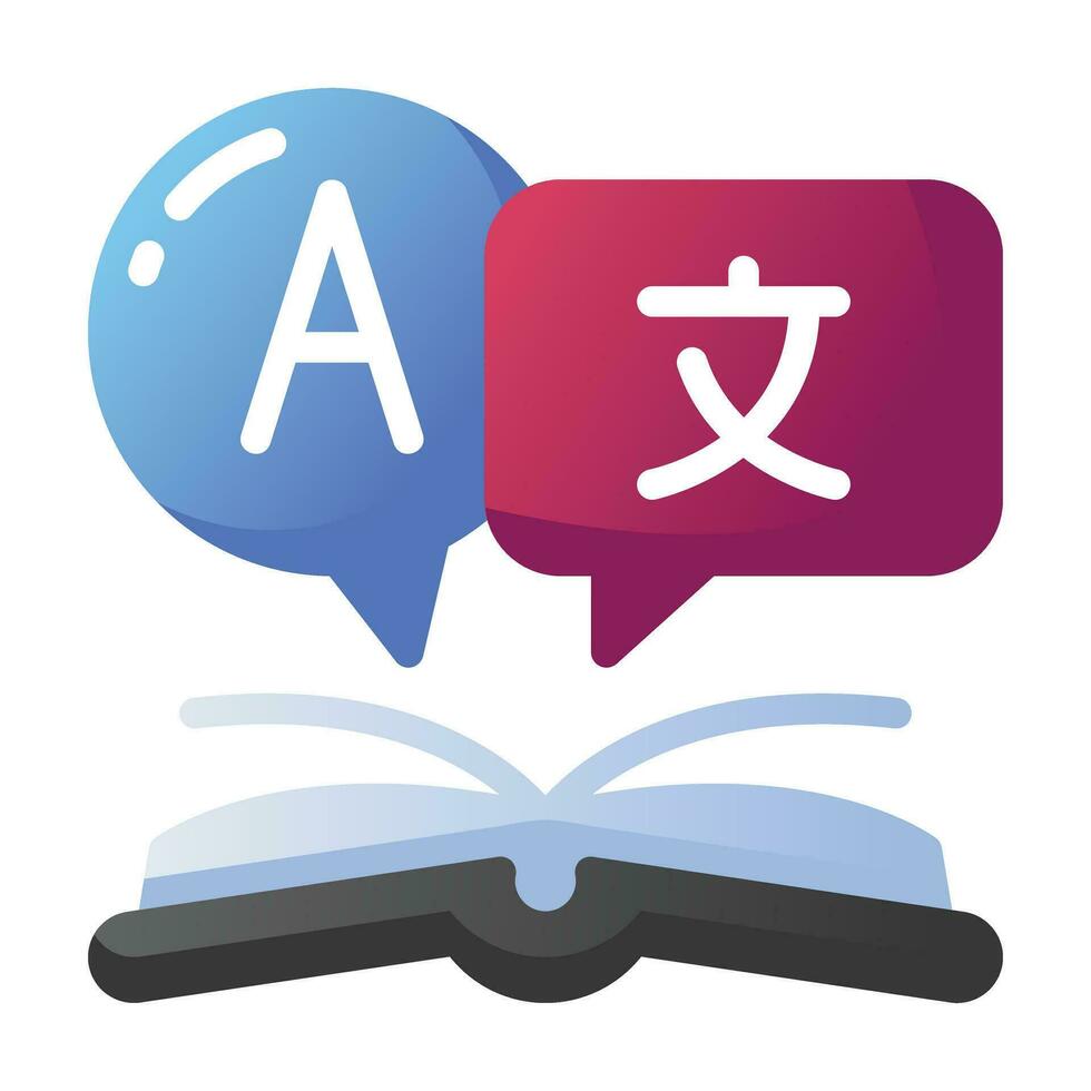 Language flat icon vector