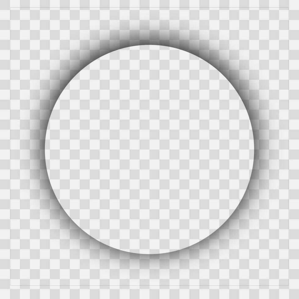 Dark realistic shadow. Circle shadow vector