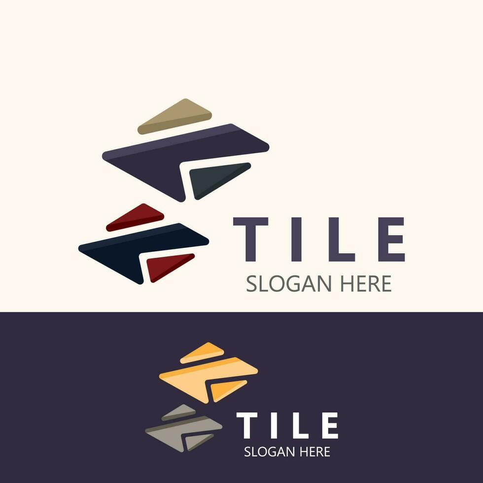 Elegant Tile Flooring Logo Design business store building Template vector