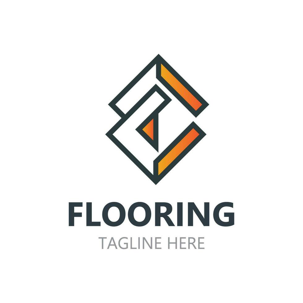 Flooring Logo design, custom Layer Vector elegant business store building template